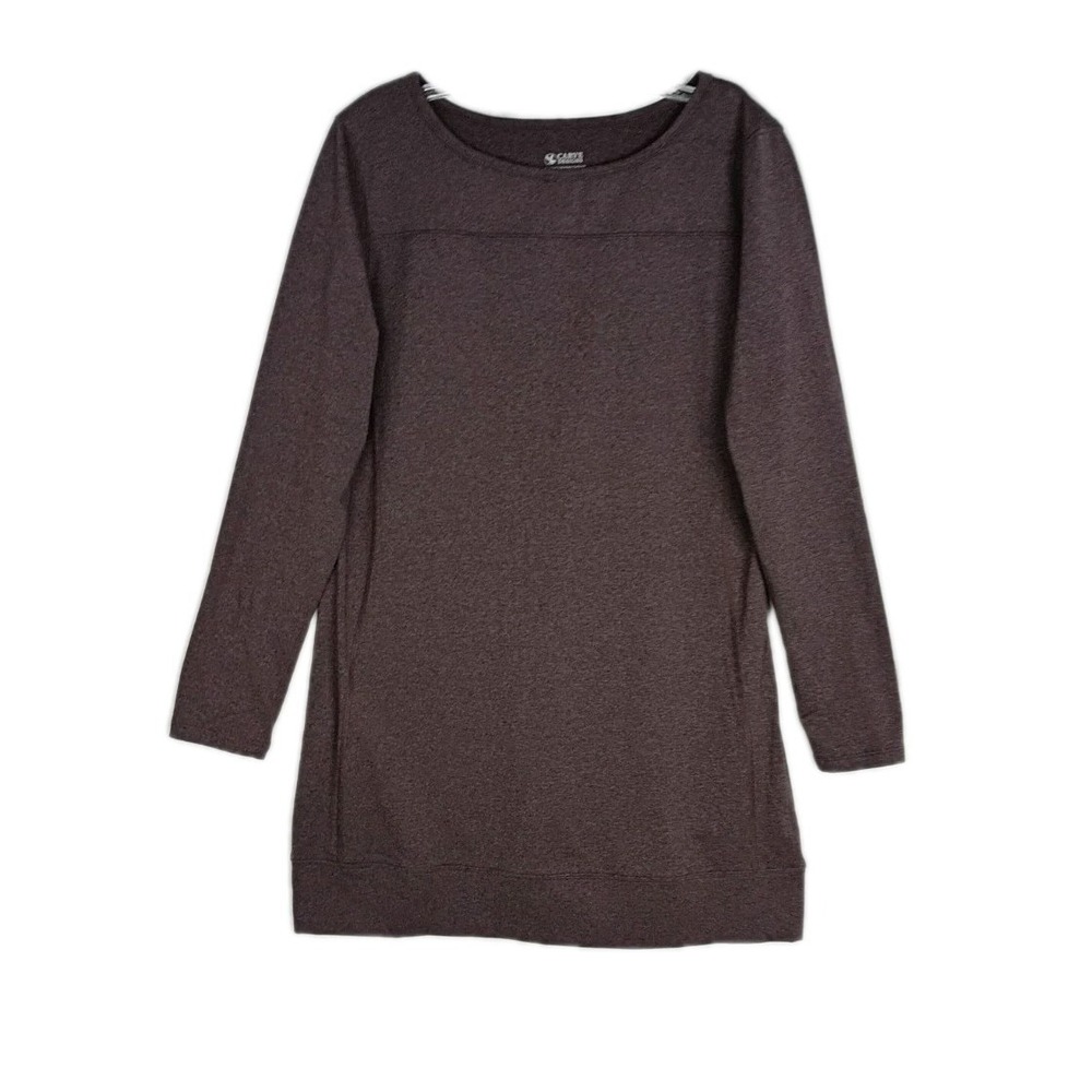 Carve designs women Brown tunic top sportswear long sleeve Size L